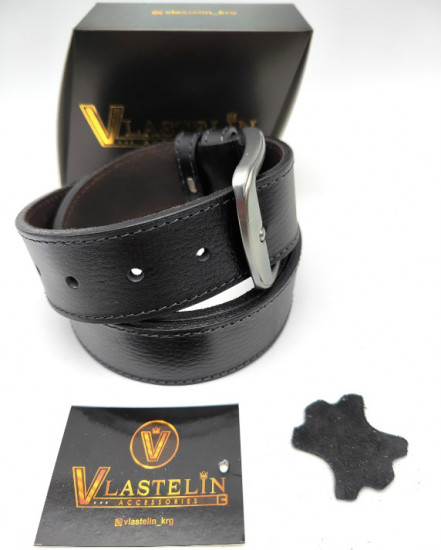Ремень мужской «Leather Belt Black+Black Luxury»