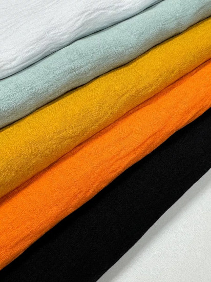 Ткань вискозная «Rayon» светлый серо-голубой, плотность 160 гр, отрез 1 метр