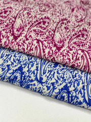 Ткань плательная «Штапель» бело-синий, плотность 100 гр, отрез 1 метр - Фото 3