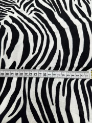 Ткань плательная «Штапель» черно-белый, плотность 100 гр, отрез 1 метр - Фото 1