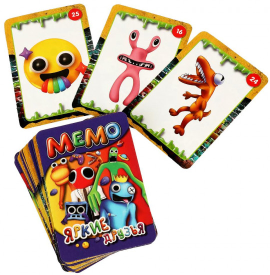 Игра карточная 5 в 1 «Мемо. Яркие друзья»