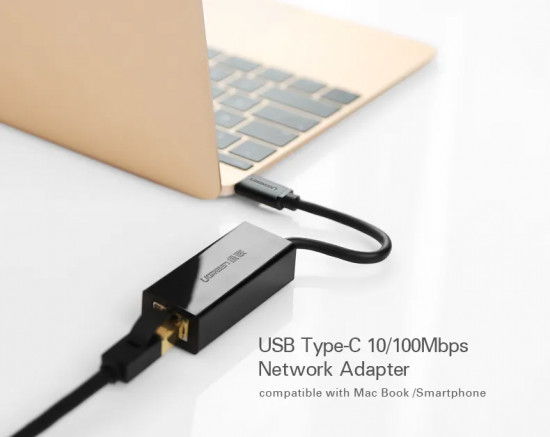 Конвертер Ugreen USB 3.1(m) Type C на LAN RJ-45