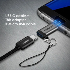 Переходник MicroUSB(m) - USB 3.1(f) Type C US282 (50590) - Фото 4