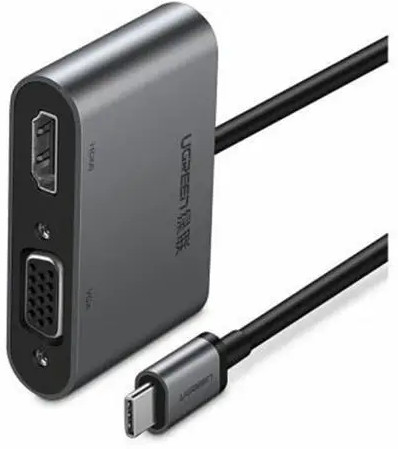 Конвертер Ugreen USB 3.1(m) Type C на HDMI + VGA CM162 (50505)