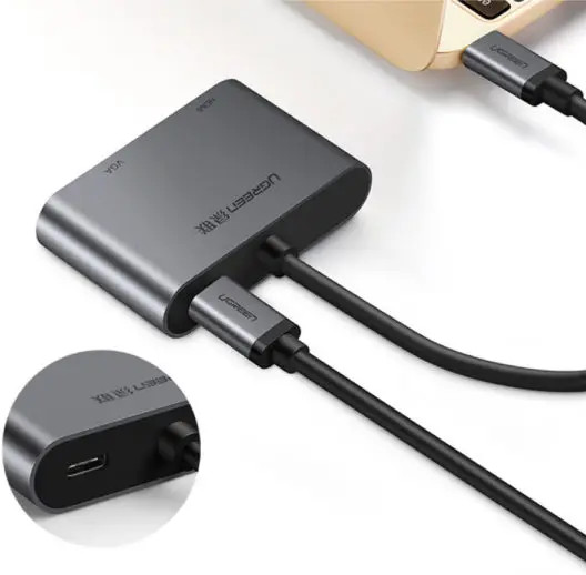Конвертер Ugreen USB 3.1(m) Type C на HDMI + VGA CM162 (50505)
