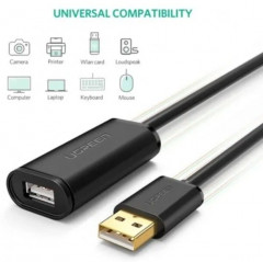Кабель USB(m) — USB(f) удлинитель USB 2.0, 20m US121 (10324) - Фото 1