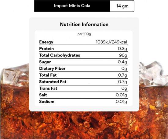 Драже без сахара освежающие со вкусом колы «Cola Mints»