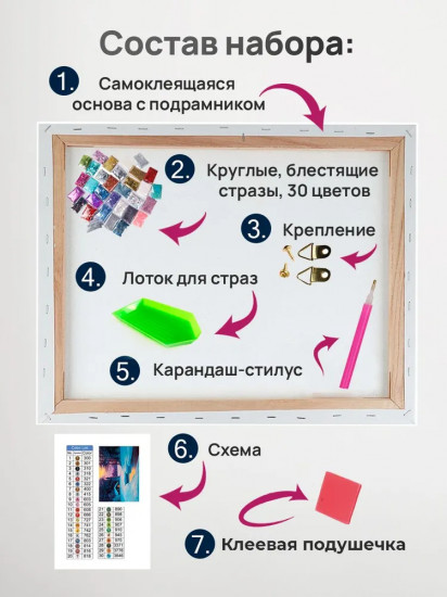 Мозаика алмазная «Зимний лес»