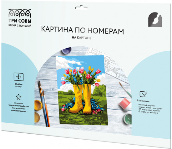 Картина по номерам «Букет в сапогах»