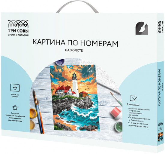 Картина по номерам «Закат на маяке»