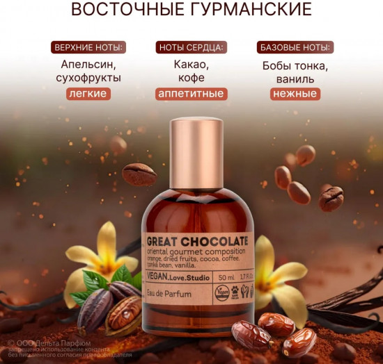 Парфюмированная вода «Vegan Love Studio Great Chocolate»