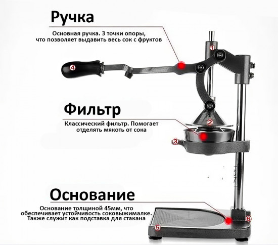 Профессиональная соковыжималка-пресс ручная