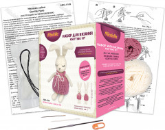 Набор для вязания «Нежная зайка» - Фото 2