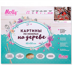 Картина по номерам на дереве «Cнегири» (40×50 см) - Фото 1