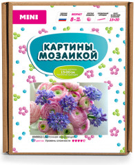 Картина-открытка мозаикой «Цветочная композиция» (15×20 см) - Фото 1