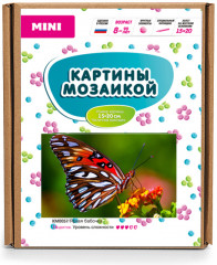 Картина-открытка мозаикой «Яркая бабочка» (15×20 см) - Фото 1