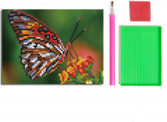 Картина-открытка мозаикой «Яркая бабочка» (15×20 см) - Фото 5