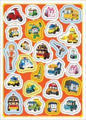 Робокар Поли. 100 наклеек (синяя) - Фото 2