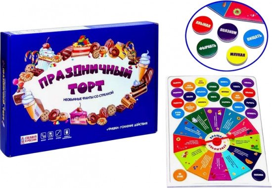 Игра настольная «Фанты. Праздничный торт»