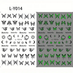 Наклейки для ногтей светящиеся в темноте «Бабочки» - Фото 2