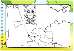 Волшебная книжка-раскраска «Лесные животные». Многразовая расскраска. Рисуем водой - Фото 4