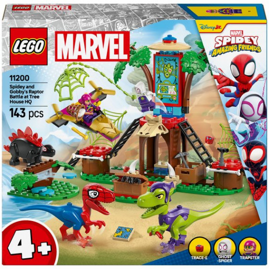 Конструктор LEGO® 11200 Битва рапторов Спайди и Гобби в штабе