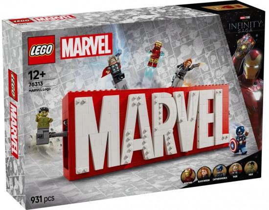Конструктор LEGO® 76313 Логотип и минифигурки Marvel