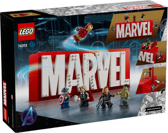 Конструктор LEGO® 76313 Логотип и минифигурки Marvel