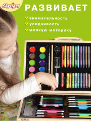 Набор для рисования в деревянном чемодане «Котята в космосе» - Фото 7