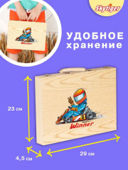 Набор для рисования в деревянном чемодане «Победитель» - Фото 3