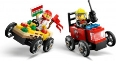 Конструктор City 60458 Гоночные машинки: пицца против пожарной машины. Pizza vs Fire Truck Race Car Pack - Фото 4