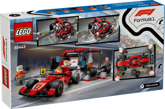Конструктор LEGO® 60443 Пит-стоп F1 с болидом Ferrari