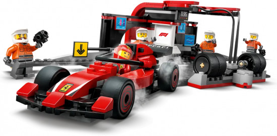 Конструктор LEGO® 60443 Пит-стоп F1 с болидом Ferrari