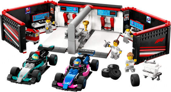 Конструктор LEGO® 60444 Гараж F1 для Mercedes-AMG и Alpine