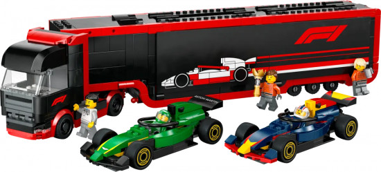 Конструктор LEGO® 60445 Грузовик F1 с болидами RB20 и AMR24 F1