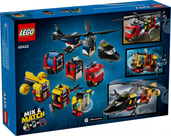 Конструктор LEGO® 60462 Вертолет, пожарная машина и подводная лодка