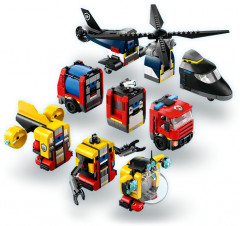 Конструктор City 60462 Вертолет, пожарная машина и подводная лодка. Helicopter, Fire Truck & Submarine Remix - Фото 3