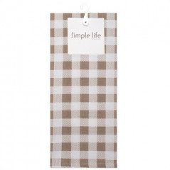 Полотенце «Клетка виши бежевый» - Фото 1