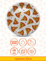 Набор тарелок одноразовых «Пицца» - Фото 2