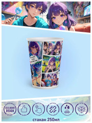 Набор стаканов одноразовых «Аниме. Комикс» - Фото 1