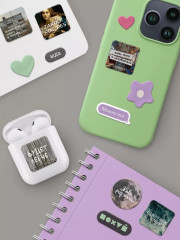 Набор наклеек эпоксидных «Фразы» - Фото 3