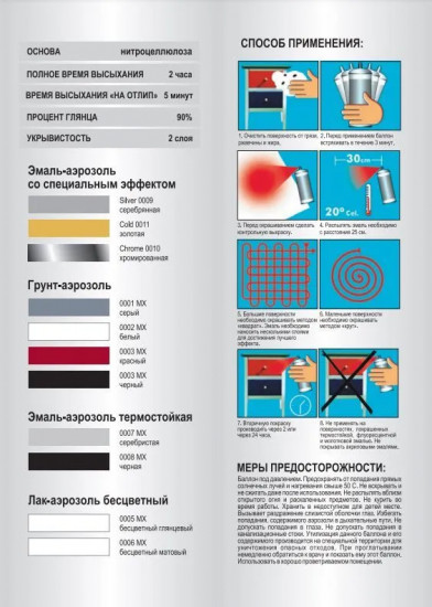 Эмаль-аэрозоль, Бело-алюминиевый