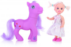 Набор игровой «Кукла в белом платье с куколкой-дочкой на пони» - Фото 4