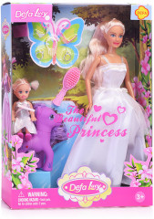 Набор игровой «Кукла в белом платье с куколкой-дочкой на пони» - Фото 5