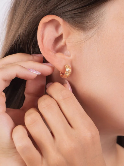 Серьги из золочёного серебра