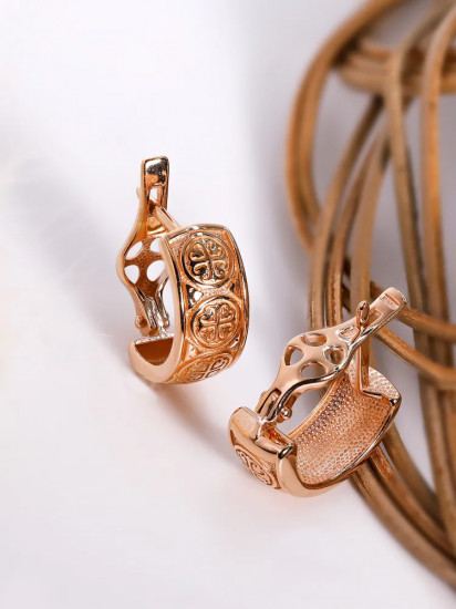 Серьги из золочёного серебра