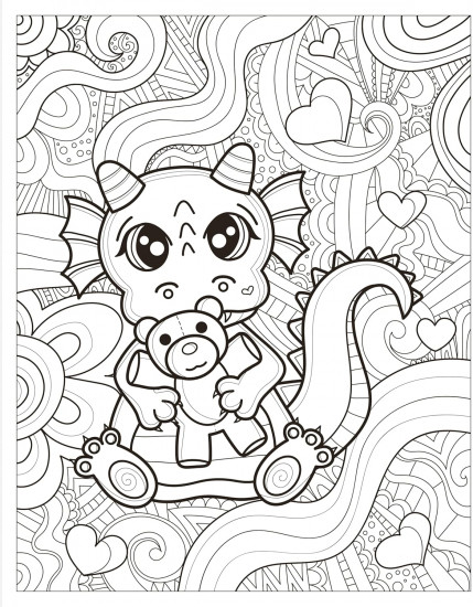 Zendoodle Coloring: Cuddly Dragons: Fire-Breathing Cuties to Color and Display