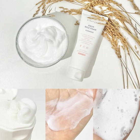 Пенка для лица с экстрактом риса «Aqua Rice Foam Cleanser»