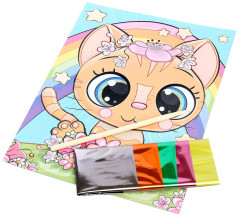 Аппликация из фольги «Котик» - Фото 1