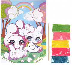 Аппликация из песка с глиттером - Фото 1